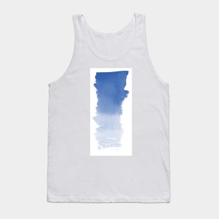 Blue Bold and Runny Brush Stroke Tank Top